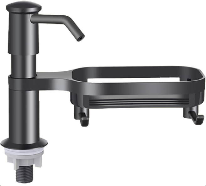 믿음직함 무한리필 싱크대 매립형 세제 펌프 디스펜서, 1개, 고급형 블랙