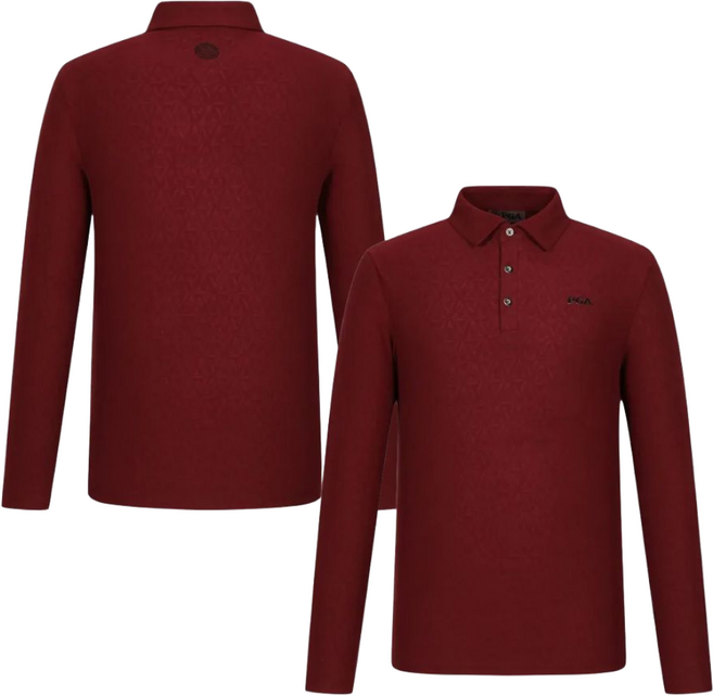 PGA 남성 로고불박 긴팔 카라티셔츠 PGMTS43309