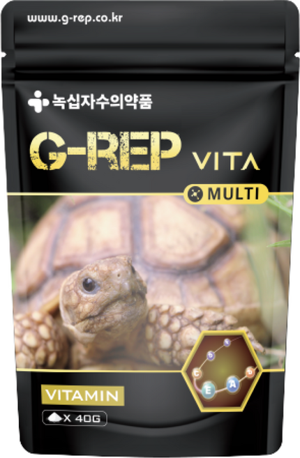녹십자 지렙 멀티비타민 크레스티드게코 거북이 파충류 칼슘제 G-REP VITA, 1개, 41g