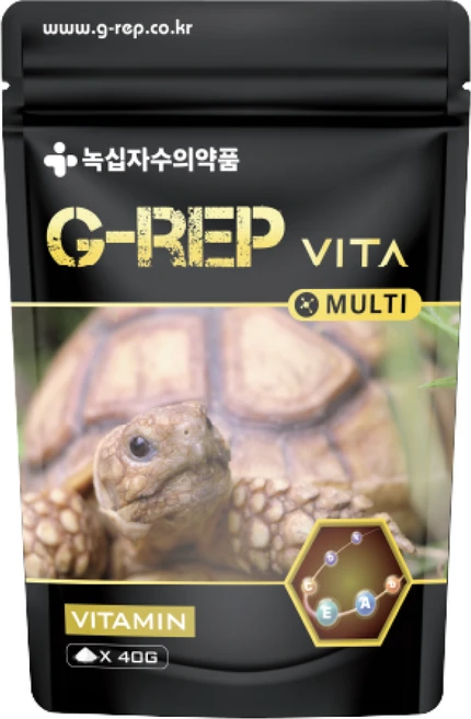 녹십자 지렙 멀티비타민 크레스티드게코 거북이 파충류 칼슘제 G-REP VITA, 1개, 41g - 쿠팡