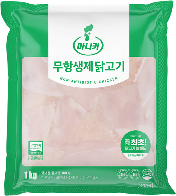 마니커 무항생제 닭가슴살 [냉장 1kg] 국내산 당일생산, 1개