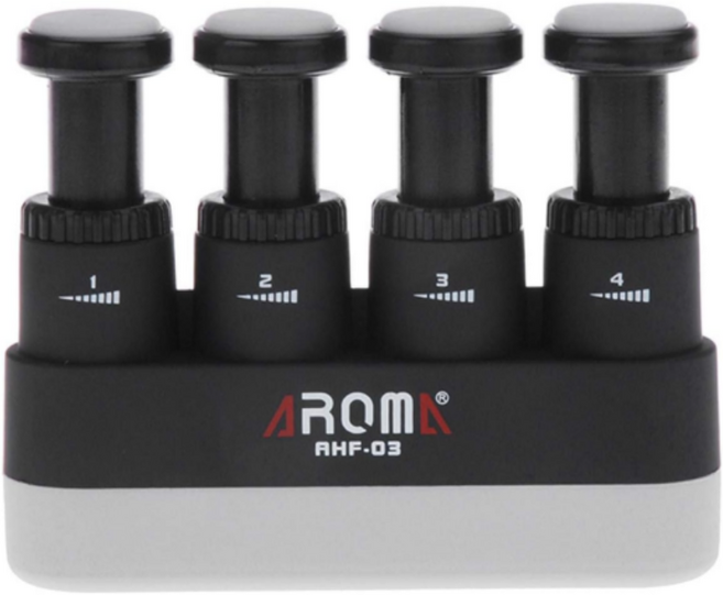 아로마 손가락 악력기 기타코드 클라이밍 트레이닝 조절 운동 기구 AHF-03, 블랙, 1개