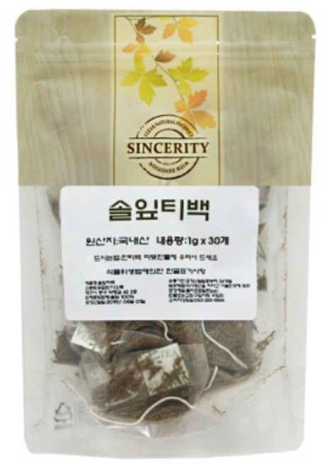 다소목 솔잎 삼각티백차 30T 미세플라스틱 걱정없는, 30개, 1g, 30개입, 1개