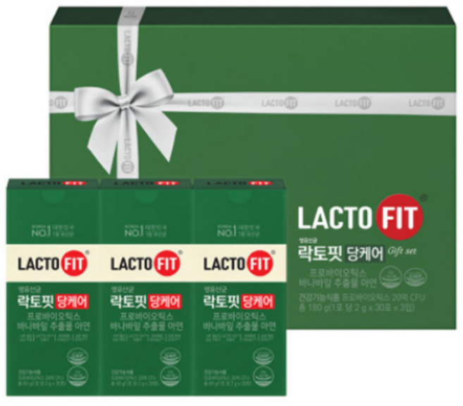 종근당건강 락토핏 당케어 선물세트 1set, 30회분, 2g, 3개