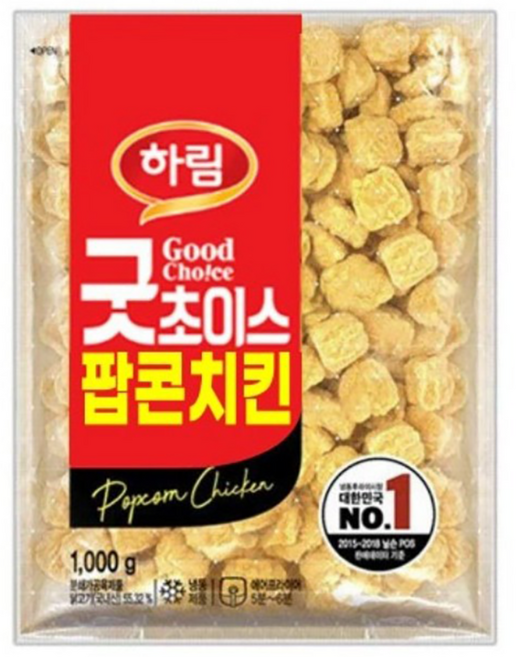 하림-팝콘치킨1kg /콜팝/오리지날 팝콘, 1kg, 3개