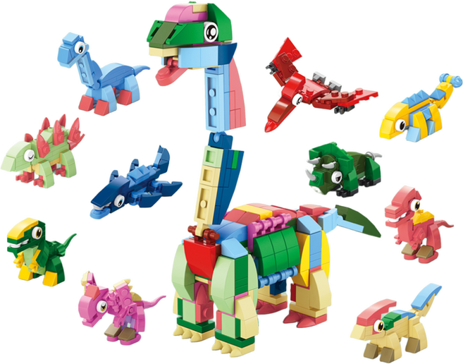 [정서발달] 도파밍 블럭 10종 나노블록 장난감 나노블럭 미니블럭, 다이노, 1개