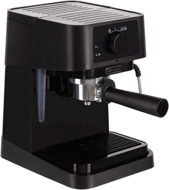 드롱기 반자동 커피머신, EC230.BK, 매트 + 글로시블랙