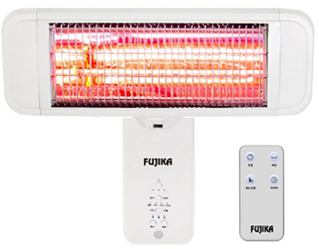 후지카 근적외선 히터 벽걸이형 리모컨 1.8kw 사무실 업소용 카페 식당 학원 전기난로 FU-4883, 후지카 근적외선히터 벽걸이형 FU-4883