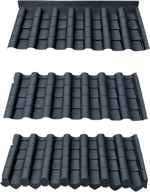 GMZZ 플라스틱 기와 지붕 인테리어, 블랙플라스틱기와