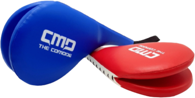 1+1 태권도 미트 발차기 쌍미트 반사신경 태권도 민첩성 발차기 킥복싱 스탠다드 품새, 레드+블루, 1세트