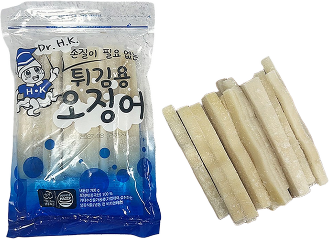 튀김용오징어 냉동 탈피 몸채 몸살 손질, 튀김용오징어 700g x 10봉