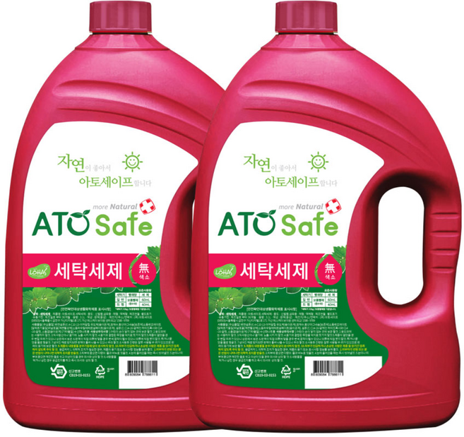아토세이프 액상세제 본품, 3.1L, 2개