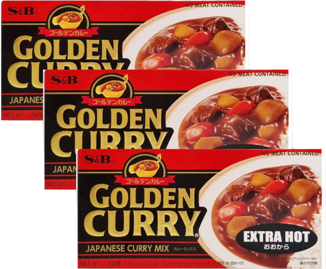 에스앤비골든 카레 아주 매운맛, 220g, 3개