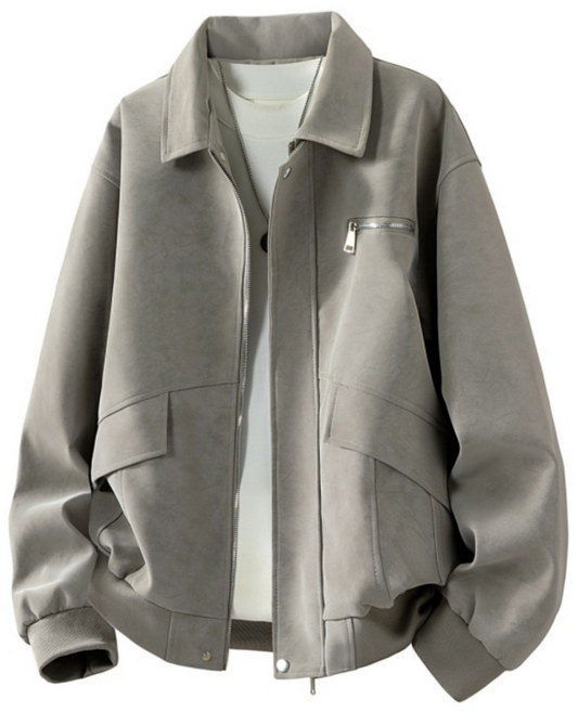 HOMASS 남성용 겨울 보온 가죽 자켓 기모 두꺼운 아우터