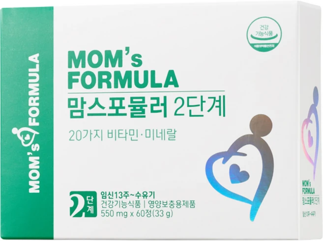 맘스포뮬러 2단계 임산부 수유부 산후 출산후 종합 비타민 철분제 모유수유, 1개, 60정 - 쿠팡