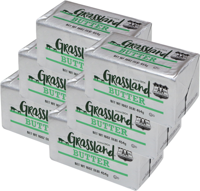 그라스랜드 무염 버터 454g 아이스박스 포함 글라스랜드, 6개