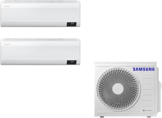 삼성 1등급 무풍 벽걸이 에어컨 올인원 2in1 조합형 6평/8평/10평/13평/15평/23평 ND, 매립배관형, 6평+6평