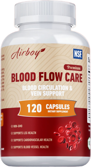 혈액순환 종합 영양제 호산산 추출물 생강 뿌리 L-아르기닌 말밤나무 추출물 다리 건강 심혈관 지원 혈관 기능 개선 정맥류 예방, 1개, 60정