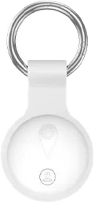 Apple Find My 全球定位 超長續航 鑰匙圈 防丟器, 白色 (for iPhone), 1個