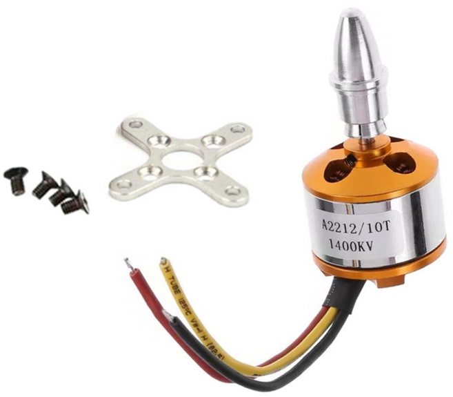 브러시리스 모터 A2212/10T 1400KV 드론 멀티 쿼드 RC, AT067. 브러시리스 모터 A2212/10T, 1개