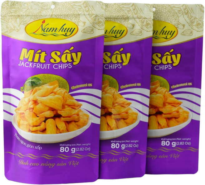 잭푸르트칩 베트남 건과일칩 건조과일칩 세트, 80g, 4개