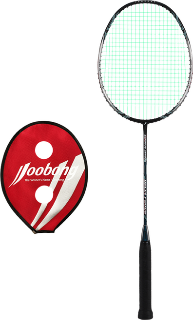 주봉 델타포스 블랙 배드민턴 라켓 4U 1P + 거트 + 헤드커버, 1개, DFVBSMINT