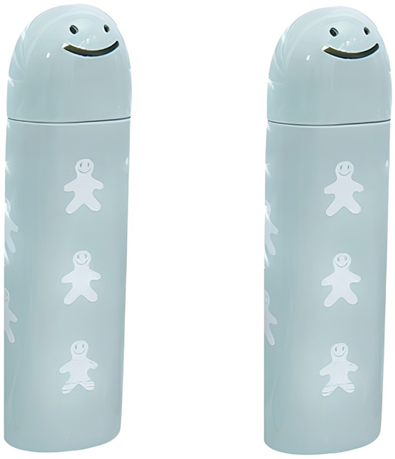 더자카 쿠키스마일 칫솔케이스 블루, 2개