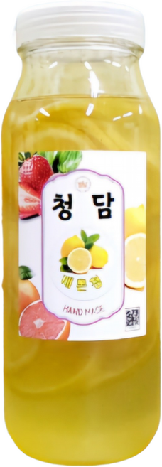 청담 수제청 진짜 레몬청 착즙원액 + 과육 레몬에이드 레몬차 홈카페, 1.1kg, 1.2kg, 1개, 1개입