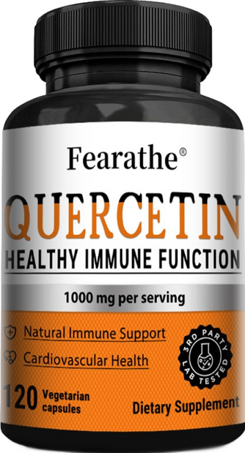 케르세틴 보충제 - 항산화제 심혈관 지지 심장 건강 전반적인 건강 면역체계 강화 혈압 밸런스, 1개, 120정