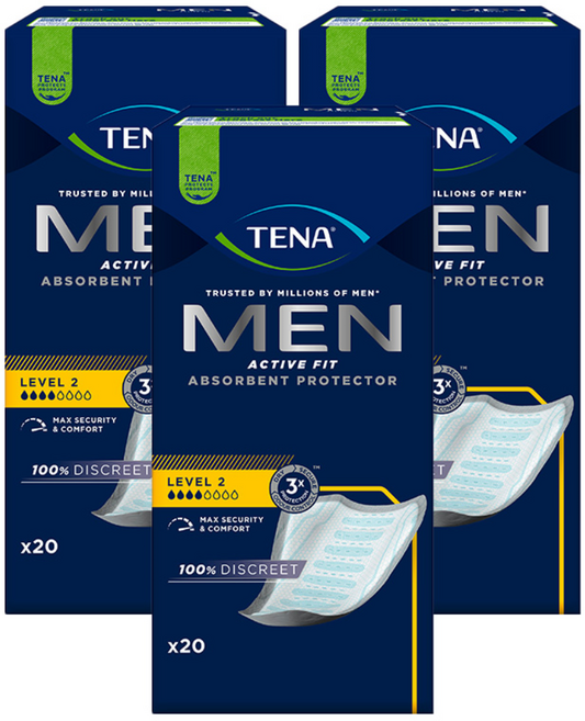 테나 포맨 레벨2 20매 x 3팩 / 남성요실금 잔뇨안심 성인기저귀, 20매입, 3개