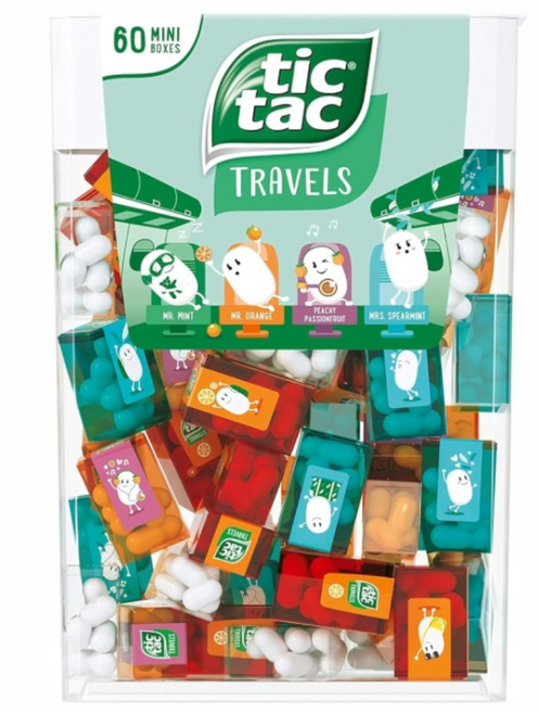 틱택 독일 페퍼민트 껌 트레블 릴리풋 미니 박스 60개입, 1개, 1g