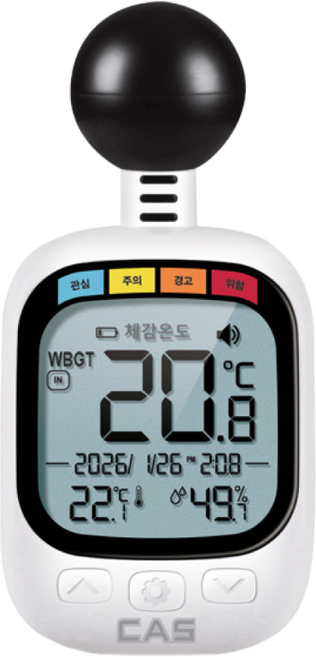 카스 체감 온도계 WBGT 공장 현장 산업용 열지수 측정기 디지털 흑구 온습도계, T800, 1개
