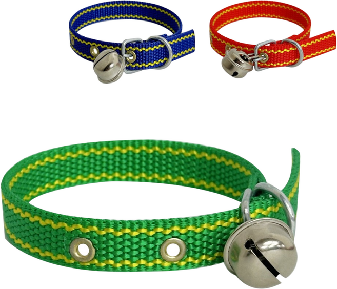 라인 개목걸이(방울) 목줄 개줄 초소형견 애완견 산책, 1개