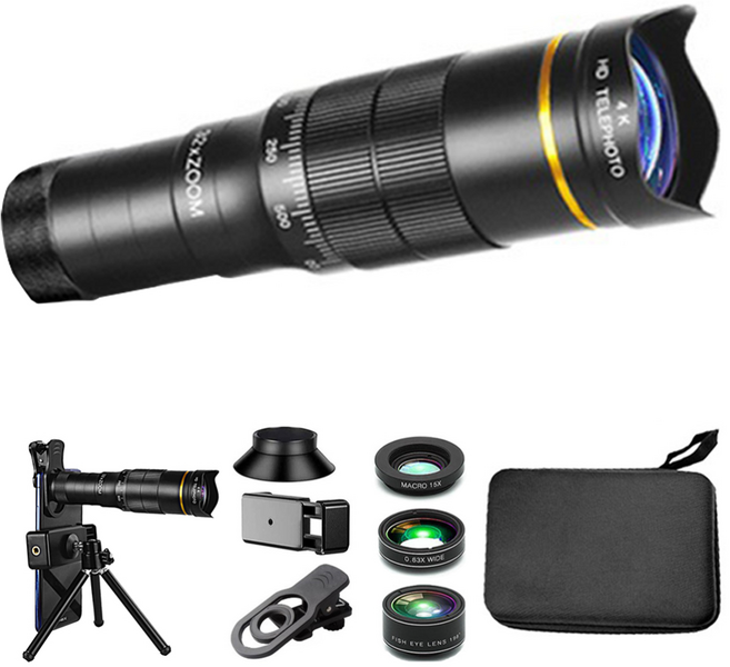 MOKIN 콘서트 hd 단망경 22X 고성능 신축주밍 미니 손떨림 방지 세트, 20mm