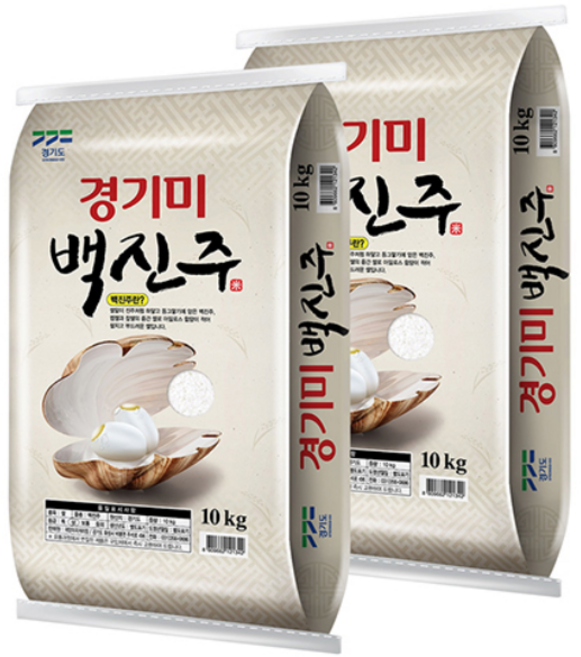 경기미 찰진쌀 백진주 20kg, 1개