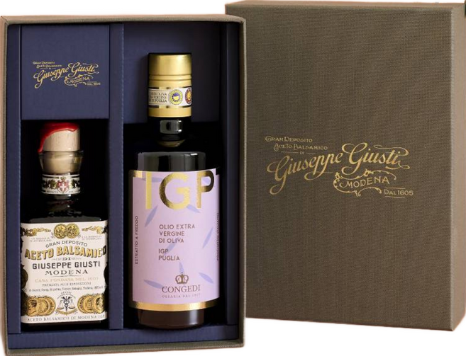 주세페주스티 2메달 큐빅 발사믹식초+콘제디 IGP 올리브오일 500ml세트, 1세트, 750ml