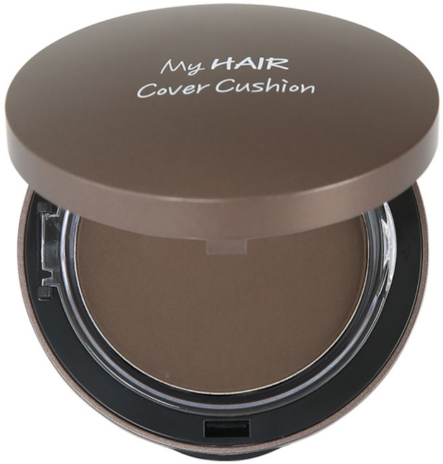 오겐블릭 마이헤어 커버 쿠션 17g/ 새치쿠션/ 새치커버/ 헤어쿠션/ 흑채, 1개, 내추럴브라운