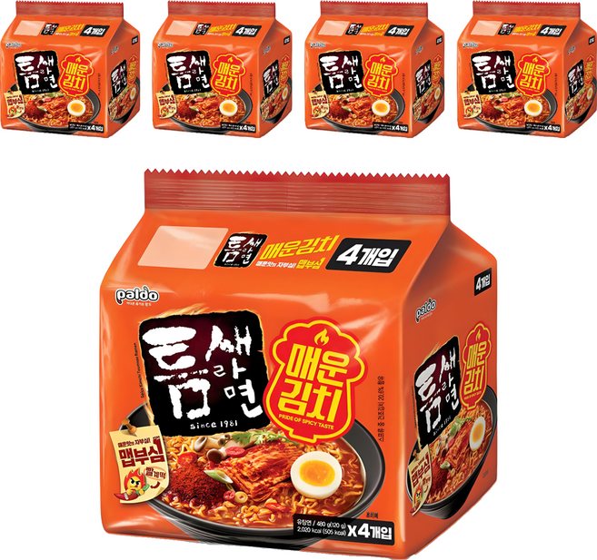 틈새라면 매운김치, 20개