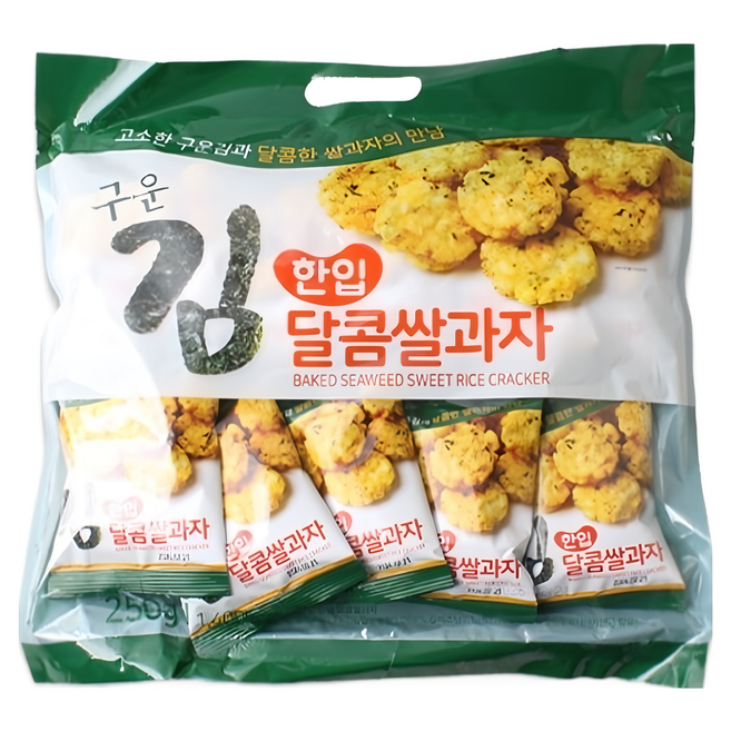 구운김 한입 달콤 쌀과자, 250g, 1개