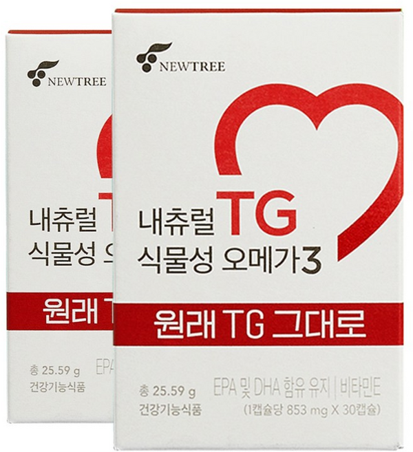 [뉴티지] nTG 식물성 오메가3 (홈쇼핑 방송), 30정, 2박스