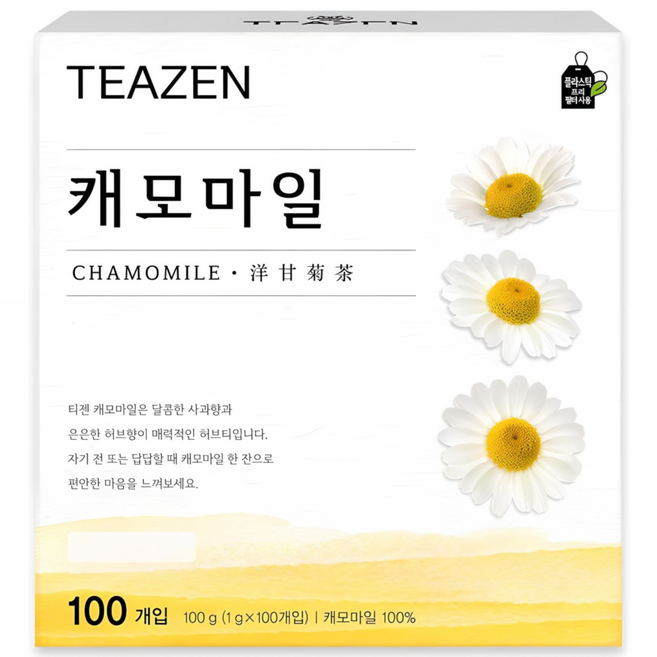 티젠 캐모마일차 티백, 1g, 100개입, 1개