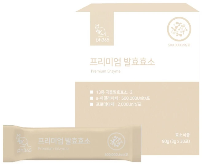 PH365 피에이치365 프리미엄 곡물발효효소 소화효소 효소제, 30개입, 30정, 1개 - 쿠팡