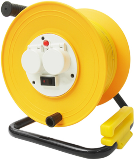 쿠카 릴선 전기릴선 캠핑용릴선 리드선 방우형 국산 정품 스위치타입 가이드장착형, 옐로우, 1개, 30m