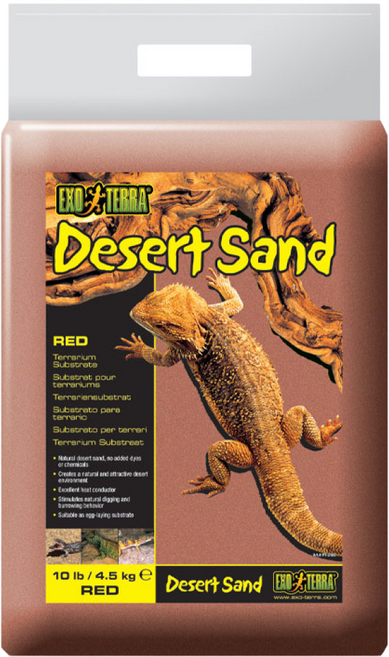 파충류 샌드 바닥재 햄스터 모래 브랜드 모음별 용량 색상 엑소테라 주메드 렙티주 버로우, 엑소테라 데져트 레드 샌드 4.5KG, 1개