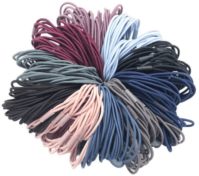 대용량 세줄 머리끈 100개