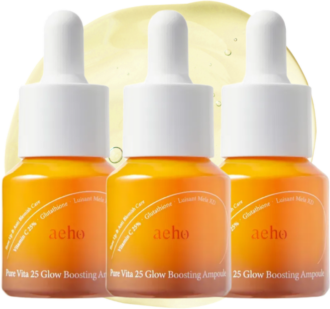 애호 약사 추천 순수비타민C 25% 기미 잡티 주근깨 제거 광채 미백 멜라닌 케어 화이트닝 고함량 앰플, 3개, 12g