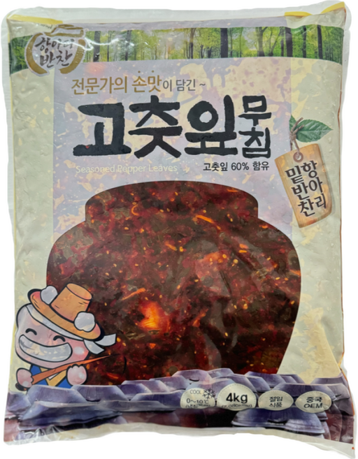항아리반찬 고춧잎무침, 4개, 4kg