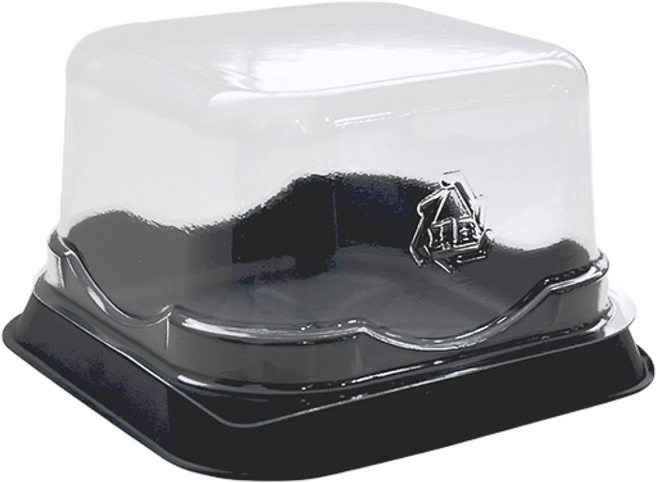 엠엔피 조각케이크 케이스 사각 투명 디저트 포장용기 양갱 마카롱 두쫀쿠 검정 120개