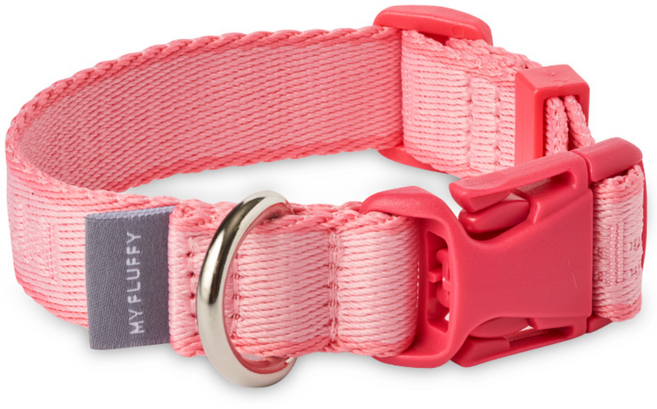 마이플러피 강아지 핏칼라 목줄, 라이트핑크, 1개