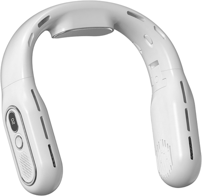 넥밴드선풍기 접이식 휴대용선풍기 무소음 냉각선풍기, 하얀색